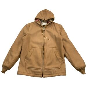Vintage Lakeland Wool Hoodie Jacket Light Brown Men's 42 Long